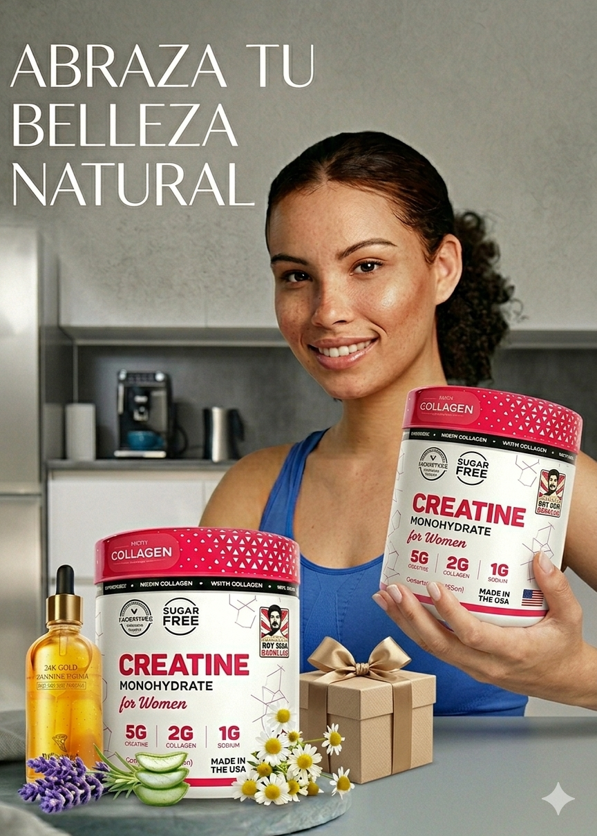 2 CREATINAS CON COLAGENO MAS BIOAQUA 24K DE OBSEQUIO