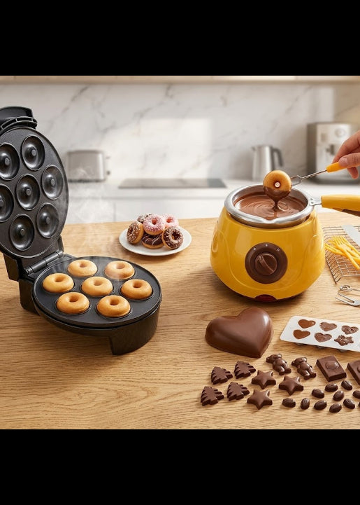 MAQUINA DE DONAS Y MAQUINA DE FONDUE DE CHOCOLATE