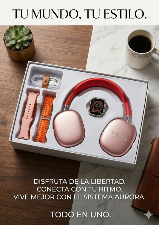 COMBO DIADEMA RELOJ 7 MANILLAS P9