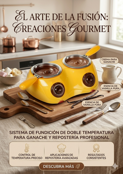 FUNDIDORA DE CHOCLATE 2 PUESTOS