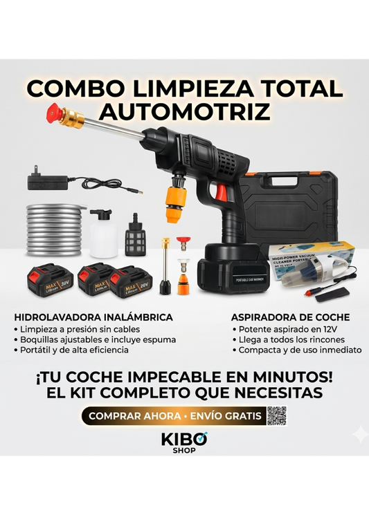 HIDROLAVADORA MAS ASPIRADORA DE CARRO 12V