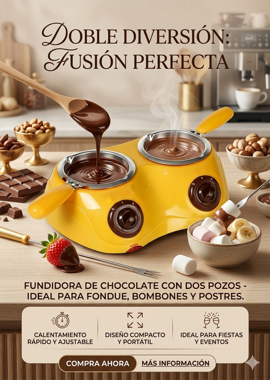 FUNDIDORA DE CHOCLATE 2 PUESTOS