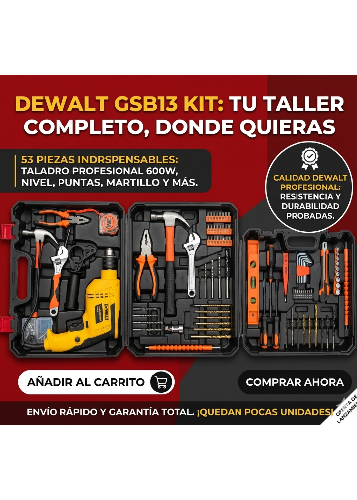 Kit TALADRO PROFESIONAL 53 ACCESORIOS