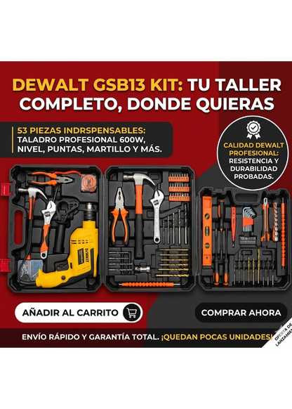 Kit TALADRO PROFESIONAL 53 ACCESORIOS